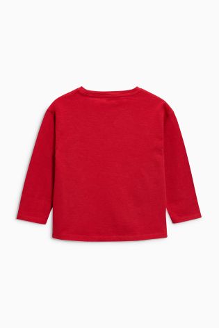 Red Christmas Rudolph T-Shirt And Headband Set (3-16yrs)